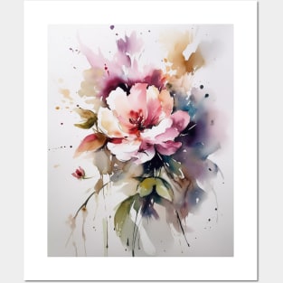 Watercolor flowers Posters and Art